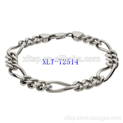 fashion titanium chain jewelry 8mm silver color sexy charm bracelet